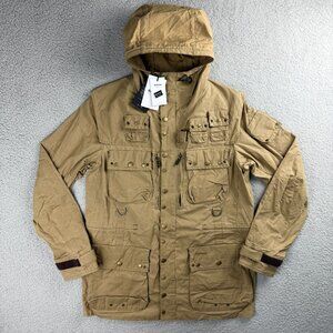 Barbour To Ki To Jacket Mens Medium M Brown Inaka Field Utility Military SAMPLE